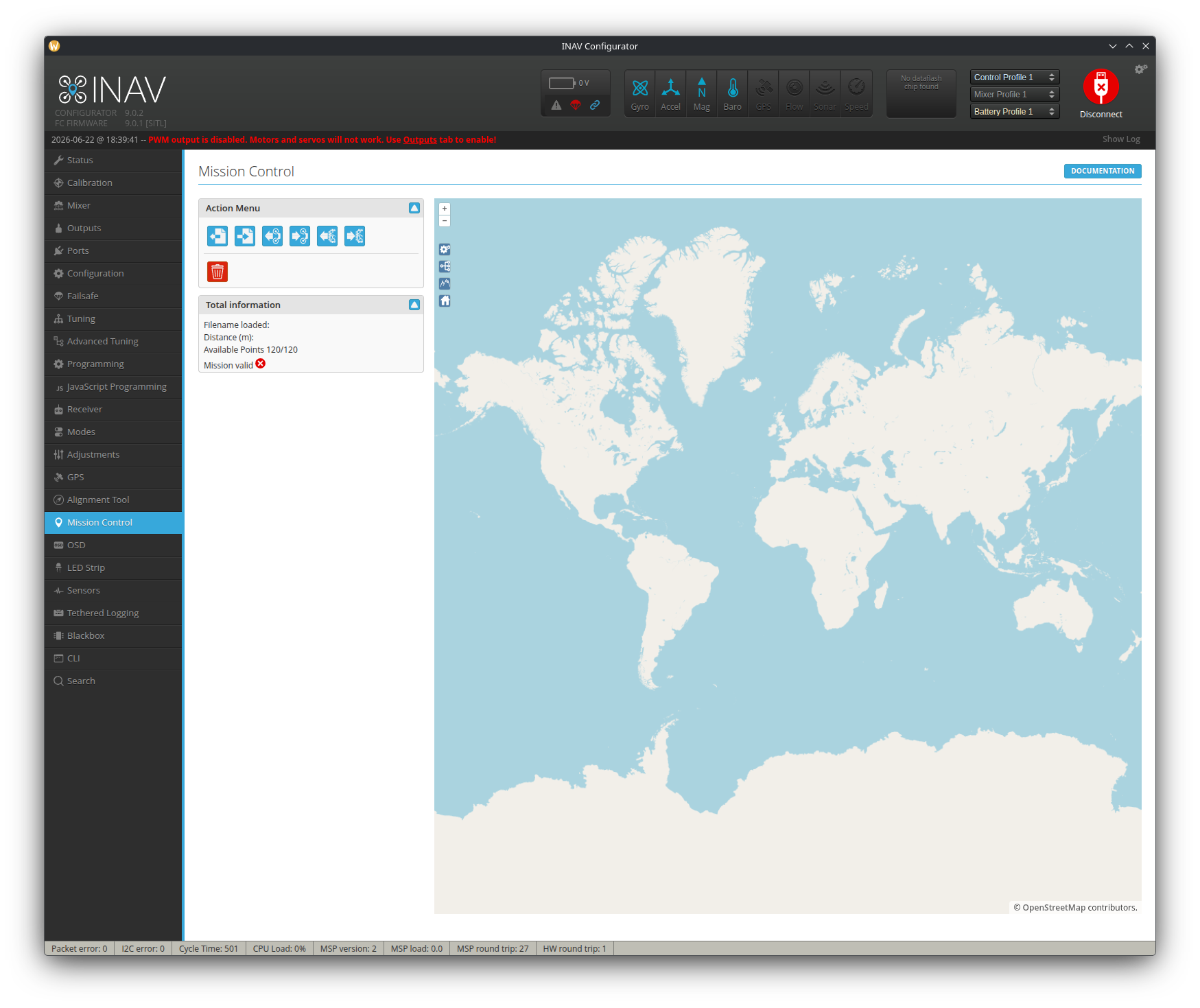 Mission Control Tab